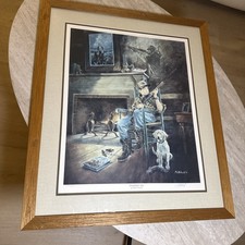 RARE R.J. McDonald Granddad’s Gun Hunting Framed 31”Tall X 27” Wide S&N picture