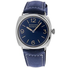 New Panerai Radiomir Officine 45mm Blue Dial Leather Strap Men's Watch PAM01383 picture