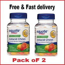 Equate Extra Strength Heartburn & Antacid Relief Chews Assorted Fruit 60 Tablets picture