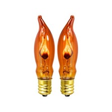 Orange / Purple / Red/ Clear C7 (CA10) Flicker Flame String Light Bulbs (2-Pack) picture