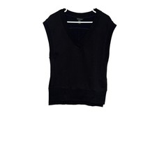 Athleta Retroterry V-Neck Sweatshirt Sleeveless Black XXS NWT picture