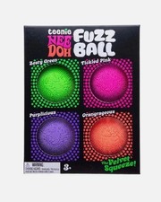 Schylling Teenie NeeDoh Fuzz Ball 4 Pack Neon Sensory picture