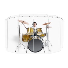 PENNZONI Drum Shield 5ft Acrylic Panels w/ Deflectors & Plastic Hinges picture