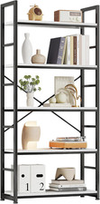 32 Inch Industrial Book Shelf, 5-Tier Display Bookshelf for Living Room Bedroom, picture