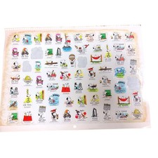 Vintage 1965 Peanuts Snoopy Woodstock Sticker Sheet Calendar Activity Schulz picture