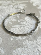 Vintage Niels Erik From Danish Modernist Sterling Silver Panel Link Bracelet 7