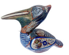 Tonala Santana Ceramic Pelican Mexico 70's Bird Figurine picture