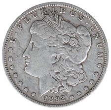 1892 O Morgan Silver Dollar VF picture