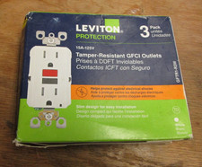 Leviton Protection 3 Pack Tamper-Resistant GFCI Outlet picture
