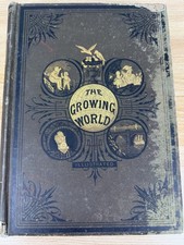 1880 The Growing World Progress Civilization Antique Illustrated Victorian Book picture