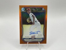 Topps Bowman Chrome 2026 1st Bowman Samil Serrano Auto TRUE ORANGE /25 Nationals picture