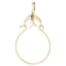 Love Bird Charm Holder Charm Pendant 14k Gold (0.9 Grams) picture