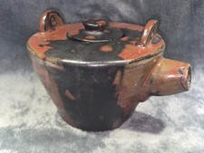 Vintage Raku Fired Teapot w/ Lid by Cleveland Ohio Artist picture