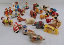 Vintage Marx Disney Hong Kong Lot of 21 Plastic Ramp Walker Popeye Santa Mickey picture
