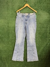Edgely Maurices High Rise Flare Jeans 14 Regular Blue Medium Wash NWT picture