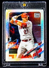 MIKE TROUT REFRACTOR SILVER HOLO ANGELS PRIZM CARD INSERT picture