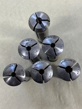 6 Hardinge 3C Collets 1/4 3/16 11/64 .184 + .228 Step Collet Lathe Lot ` picture