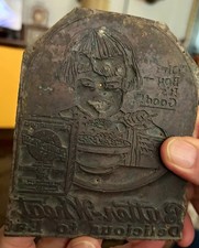 Rare Vintage 1913 Butter-Wheat Cereal Metal Printing Block Advertising Plate picture