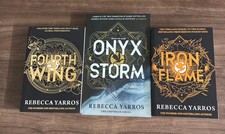 Onyx Storm + Iron Flame + Fourth wing by Rebecca Yarros Paperback 3 books set. picture