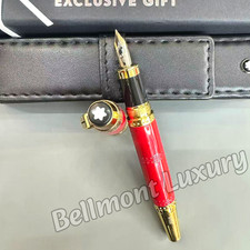 MONTBLANC Writers Edition Antoine de Saint-Exupéry Red Fountain Pen Gold Trim picture
