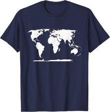 New Global Map Equal Projection Earth Map-2026 World New-Map T-Shirt picture