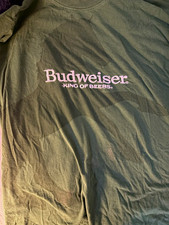 Budweiser King of Beers Green T-Shirt Collectible Breweriana Beer Themed picture
