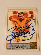 signed MANNY PACQUIAO autograph & 2011 Topps Allen & Ginter *see photos picture