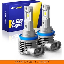 2-20X H11/H8/H9 LED Headlight Bulb Hi/Lo Beam Combo 6500K White Canbus AUXITO E5 picture
