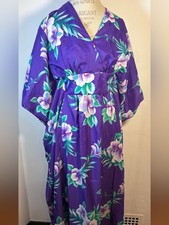 Floral Purple Maxi Dress with Tropical Print picture