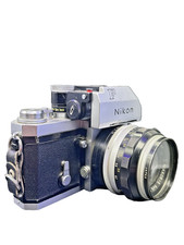 Vintage Nikon F Photomic T 35mm SLR Film Camera Auto 1:1.4 50mm Lens - working picture