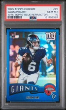 2025 Topps Chrome Jaxson Dart Blue Refractor /150 1975 POP 3 PSA 10 GEM MINT picture