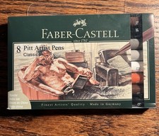 Faber Castell Pitt Artist Pens, Classic Set, India Ink 5 Colors Artists Quality picture
