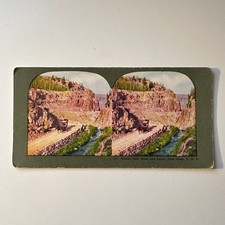Golden Gate Road & Canyon From West Antique Stereoview Card 5H6-5 picture