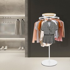 360° Rotatable Clothing Display Rack 55.1in Round Clothing Rack Free Standing US picture