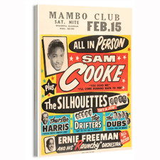 1958 Sam Cooke - Drifters Concert Poster or Canvas Home Decor Art Print picture