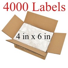 4000 - 4x6 Fanfold Direct Thermal Shipping Labels for Zebra & Rollo Printers US picture