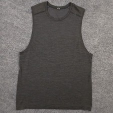 Lululemon Metal Vent Tech Muscle Tank Mens M Gray Sleeveless Performance Gym Run picture