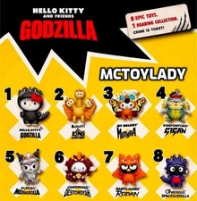 CLEARANCE SALE 2026 McDONALD'S HELLO KITTY GODZILLA HAPPY MEAL TOYS SHIPS NOW picture