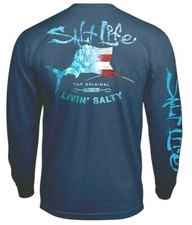 Mens Salt Life Amerisail Graphic Pocket L/S T-Shirt - 2XL/XL/Large - NWT picture