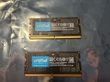 Crucial 64GB Kit (2x32GB) DDR5-4800 SODIMM Laptop Memory RAM CT32G48C40S5.M16A1 picture