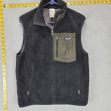 Patagonia Vest Mens Small Black Classic Retro-X Fleece Full Zip Windproof Lined picture