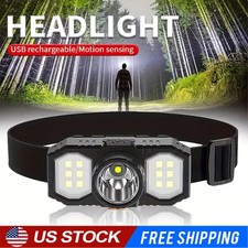 XPE+COB LED Powerful Headlamp USB Rechargeable Camping Head Light Adjustable picture