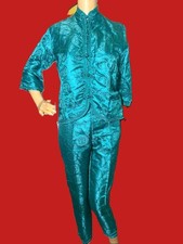 Judy Garland Owned Worn Teal Silk Asian Lounger Set from her hubby Mickey Deans picture