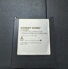 Vintage 1983 Atari Donkey Kong Commodore 64 C64 Cartridge Untested picture
