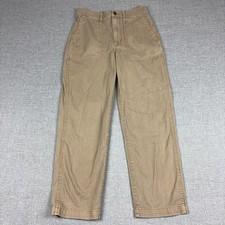 Madewell Pants Womens 27 Beige Herringbone Twill Khakis Pockets Stretch Workwear picture