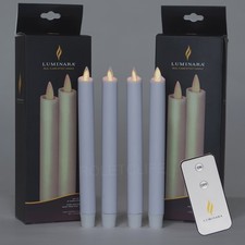 Luminara Flickering Flameless Battery Operated LED Taper Candle with Remote 9.5