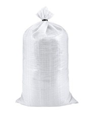 Heavy Duty Sandbag, Poly Woven Garbage Bag, White Non-Printed, 22