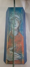 Vintage Painting 3D Sculpture Wall Art SIGNED - VERY UNUSUAL picture