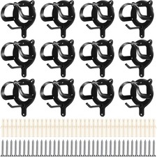 Dunzy 12 Counts Horse Bridle Rack Bracket Hooks Black picture