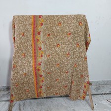 Indian Kantha Quilt Vintage Handmade Cotton Reversible Boho Throw Bedspread picture